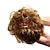 tanie Koki-niechlujny kok ludzkie włosy scrunchie instant up-do pączek kok kok kręcone faliste treski dla kobiet (#8 brązowy/jasny kasztanowy)