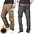 cheap Cargo Pants-Men&#039;s Cargo Pants Cargo Trousers Work Pants Zip Leg Solid Color Thermal Warm Fleece Lining Weekend Streetwear Casual Formal ArmyGreen Black