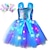 cheap Party Dresses-Kids Girls&#039; Dress Solid Color Sequin Mermaid Sleeveless Performance Princess Sweet Cotton Above Knee Party Dress A Line Dress Summer Spring 3-10 Years Light Blue Multicolor White