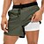 cheap Men&#039;s Swim Shorts-Men&#039;s Swim Shorts Swim Trunks Board Shorts Pocket Drawstring Elastic Waist Stripe Comfort Breathable Short Casual Daily Holiday Classic Style Casual / Sporty White &amp; Blue ArmyGreen Micro-elastic