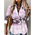 cheap Blouses &amp; Shirts-Women&#039;s Shirt Blouse Yellow Pink Blue Button Print Floral Casual Holiday Long Sleeve Shirt Collar Basic Regular Floral S