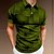 cheap Classic Polo-Men&#039;s Polo Shirt Golf Shirt Geometry Turndown Green Black Blue Wine Royal Blue 3D Print Outdoor Street Short Sleeves Button-Down Print Clothing Apparel Fashion Casual Breathable