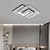 baratos Candeeiros de Teto-luz de teto led quadrado preto controle remoto 19,5 &quot;lâmpada de teto quadrado preto regulável sala de estar moderna cozinha corredor quarto