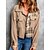 cheap Jackets-Women&#039;s Corduroy Jacket Casual Jacket Causal Button Breathable Plaid Regular Fit Fashion Outerwear Winter Long Sleeve khaki S