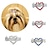 abordables Colliers, harnais et laisses pour chiens-2 pièces flash diamant coeur pince à cheveux accessoires pour animaux de compagnie bijoux de cheveux pour enfants couvre-chef pour filles