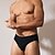 baratos Roupa Interior &amp; Meias para Homem-Homens 3 pacotes Cuecas Poliéster Respirável Macio Cor imaculada Cintura Média Preto Branco