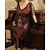cheap Historical &amp; Vintage Costumes-Roaring 20s 1920s Cocktail Dress Vintage Dress Flapper Dress Dress Masquerade Prom Dress Plus Size The Great Gatsby Charleston Women&#039;s Sequins Halloween Carnival Wedding Wedding Guest Dress