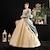 baratos Vestidos-Góticas Rococó Inspirado no vintage Vestidos Festa a Fantasia Baile de Máscara Princesa Shakespeare Casamento Côr Sólida De Baile Fantasia Mulheres Natal Dia Das Bruxas Carnaval Festa Casamento