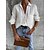 cheap Blouses &amp; Shirts-Women&#039;s Shirt Blouse dark brown Black White Button Pocket Plain Casual Long Sleeve Shirt Collar Basic Regular S