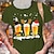 billiga Mäns grafiska t -shirt-grafiska tryck öl vin svart armégrön t-shirt t-shirt t-shirts grafisk bomullsblandning herrskjorta ledig bekväm skjorta kortärmad bekväm t-shirt gata sport vår&amp;amp; sommarmode