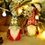 abordables Decoración y lámparas de noche-adornos navideños anciano sin rostro con luces colgantes muñeca rudolph brillante muñeca duende enano decoración de celebración de navidad navided para la decoración del árbol de navidad