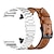 olcso Samsung óraszíjak-Óraszíj mert Samsung Galaxy Watch 6/5/4  40/44mm Watch 5 Pro 45mm Watch 4 Classic 42/46mm Watch 6 Classic 43/47mm Rozsdamentes acél Valódi bőr Csere Szíj Fém kapocs Láncos karkötő Karszalag