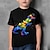 tanie chłopięce koszulki 3D-Dzieci Dla chłopców Podkoszulek Krótki rękaw Dinozaur Druk 3D Graficzny Zwierzę Czarny Dzieci Najfatalniejszy Lato Aktywny Nowoczesne Śłodkie Szkoła Dzienne zużycie 3-12 lat