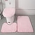 cheap 3PC Bathroom Rug Mat Set-3Pcs/set Soft Solid Color Bathroom Mat Set Non-slip Bath WC Carpets Rectangle U-shape Bathroom Toilet Rugs Floor Mat Door Mat