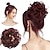 billige Hårknuter-rotete hårboller hårstykke krøllete hår scrunchies for kvinner jenter hårstykker bølgete smultringhårbiter hårboller oppsatt hår chignons