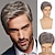 cheap Mens Wigs-Mens Short Wig Grey Straight Natural Synthetic Cosplay Hair Wigs for Male Guy Daily Replacement Full Wig