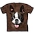 Χαμηλού Κόστους καινοτομία αστεία hoodies &amp; t-shirts-Ζώο Σκύλος Κοντομάνικο Κινούμενα σχέδια Μάνγκα Ζώο Γραφικό Για Για Ζευγάρια Ανδρικά Γυναικεία Ενηλίκων Μασκάρεμα 3D εκτύπωση Καθημερινά