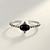 זול טבעות-פתח את הטבעת מפלגה סגנון וינטג&#039; שחור S925 כסף סטרלינג יָקָר וינטאג&#039; פשוט 1 pc לבה שחורה
