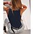 cheap Blouses &amp; Shirts-Women&#039;s Bodysuit Black White Light Green Button Plain Casual Sleeveless V Neck Basic S