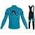 cheap Men&#039;s Clothing Sets-Men&#039;s Long Sleeve Cycling Jersey with Bib Tights Blue Bike 3D Pad Breathable Quick Dry Sports Graphic Clothing Apparel