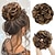abordables Moños-moños de pelo desordenado pieza de pelo scrunchies de pelo rizado para mujeres postizos de niñas donut ondulado piezas de pelo moño de pelo updo moños de pelo