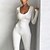 cheap Yoga Sets-Women&#039;s Jumpsuit Onesie Winter Bodysuit Solid Color Black White Yoga Fitness Gym Workout Spandex Tummy Control Butt Lift Breathable Long Sleeve Sport Activewear Stretchy