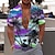 billige hawaiianske skjorter i revers til mænd-Herre Skjorte Hawaii skjorte Grafisk skjorte Aloha skjorte Kokos palme Landskab Aftæpning Hvid+Rød Blå Lys Lilla Lilla Grøn Trykt mønster udendørs Gade Kortærmet Knap ned Trykt mønster Tøj Mode