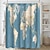cheap Shower Curtains-Map Printing Shower Curtain with Hook Modern Polyester Processing Waterproof Bathroom Home Decoration