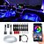 voordelige Autobinnenverlichting-auto led strip verlichting interieur sfeerverlichting geïntegreerde auto sfeer lamp kit met draadloze bluetooth app geluidsregeling flexibele rgb neon ledstrips