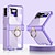 baratos Capa Samsung-telefone Capinha Para Samsung Galaxy Z Flip 5 Z Flip 4 Case Completa Virar Rotação 360° Proteção de corpo inteiro Transparente Cor Sólida PC