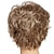 cheap Older Wigs-Short Brown Curly Wigs with Blonde Highlight Brown Pixie cut Wavy Wigs for White Women Layered Synthetic Full Wigs for Daily Party