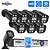 cheap Security Systems-Hiseeu 8CH 5MP CCTV System Wired AHD Camera DVR Kits Outdoor Street Security House Surveillance Cameras Face Detect XMEye pro