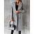 cheap Coats &amp; Trench Coats-Women&#039;s Coat Office / Career Warm Double Breasted Button Stylish OL Style Lapel Regular Fit Solid Color Outerwear Winter Fall Long Sleeve Black Pink Wine S M L XL XXL