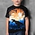 billige T-shirts og skjorter-Børn Drenge T-shirt Kortærmet Dinosaurus 3D-udskrivning Grafisk Dyr Sort Børn Toppe Sommer Aktiv Sej Sød Stil Skole Dagligdagstøj 3-12 år