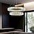abordables Lustres-Suspension en cristal led lustre anneau populaire cercles modernes lampe suspendue lampes de décoration intérieure 110-120v/220-240v