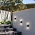 abordables luces de pared al aire libre-lámpara de pared led para exteriores / interiores 6w arriba / abajo iluminación interior de doble cabeza curvada impermeable ip65 lámpara de pared lámpara de dormitorio moderna luz blanca cálida