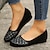 זול נעלים שטוחות לנשים-בגדי ריקוד נשים שטוחות מידות גדולות שטוח בוהן עגולה סוויד לואפר שחור חום בז&#039;