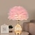 tanie Lampa stołowa i podłogowa-różowa lampka nocna z piórkiem luksusowa lampka nocna z kloszem lampki nocnej z piórkiem lampa stołowa z piórkiem abażur na biurko do salonu sypialnia jadalnia