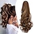 cheap Ponytails-Claw Clip Ponytail Extension 20 Inch Clip in Wavy Ponytail Hair Extensions Long Pony Tails for Women Extensions Ash Blonde Mix Light Brown Wave Hairpiece