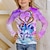 tanie dziewczęce koszulki 3d-Dla dziewczynek 3D Zwierzę Kot Podkoszulek Długi rękaw Druk 3D Jesień Zima Aktywny Sport Moda Poliester Dzieci 3-12 lat Na zewnątrz Codzienny Regularny