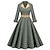 Недорогие 1950 гг.-Ретро винтажное отпускное платье 1950-х годов, расклешенное платье, женский костюм, винтажный косплей, повседневная одежда, карнавальное платье с длинными рукавами