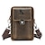 cheap Men&#039;s Bags-Men&#039;s Crossbody Bag Mobile Phone Bag Messenger Bag Belt Bag Cowhide Outdoor Daily Zipper Solid Color Black Brown