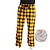 abordables Pyjamas-Homme Vêtements d&#039;intérieur Pantalon de pyjama en flanelle Pantalon à carreaux Pantalon Pyjama Grille / Carreaux Chaud Flexible Intérieur Lit Spa Flanelle Chaud Poche Taille elastique Hiver Jaune