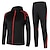 cheap Men&#039;s Tracksuits-Men&#039;s Tracksuit Sweatsuit 2 Piece Full Zip Athletic Winter Long Sleeve Breathable Quick Dry Moisture Wicking Fitness Running Jogging Sportswear Activewear Green Red Black Red