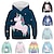 cheap Hoodies &amp; Sweatshirts-Kids Girls&#039; Hoodie Cartoon Unicorn Long Sleeve Fall Winter Active Fashion Cotton Casual Regular Fit