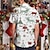 cheap Men&#039;s 3D Tee-T Shirt Men&#039;s Shirt T-Shirt Outfits Tree Elk Turndown White 3D Print Outdoor  Short Sleeves Button-Down Print Clothing Apparel Designer Casual
