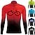 cheap Men&#039;s Jerseys-Men&#039;s Cycling Jersey Long Sleeve Bike Jersey Top with 3 Rear Pockets Mountain Bike MTB Road Bike Cycling Breathable Quick Dry Moisture Wicking Reflective Strips Black Yellow Red Gradient Polyester
