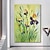 abordables Pinturas florales/botánicas-Pintura al óleo botánica lienzo arte de la pared decoración pintura flores paisaje para decoración del hogar enrollado sin marco pintura sin estirar