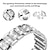 Недорогие Ремешки для часов Samsung-Ремешок для часов для Samsung Galaxy Watch 5 40/44mm Watch 4 Classic 42/46mm Watch 4 40/44mm Часы Актив 40мм Нержавеющая сталь Стразы Замена Ремень с чехлом Блестящий бриллиант Ювелирный браслет