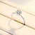 baratos Anel de Noivado-Anel Casamento Geométrico Prata Strass S925 Sterling Silver à moda Simples Luxo 1pç